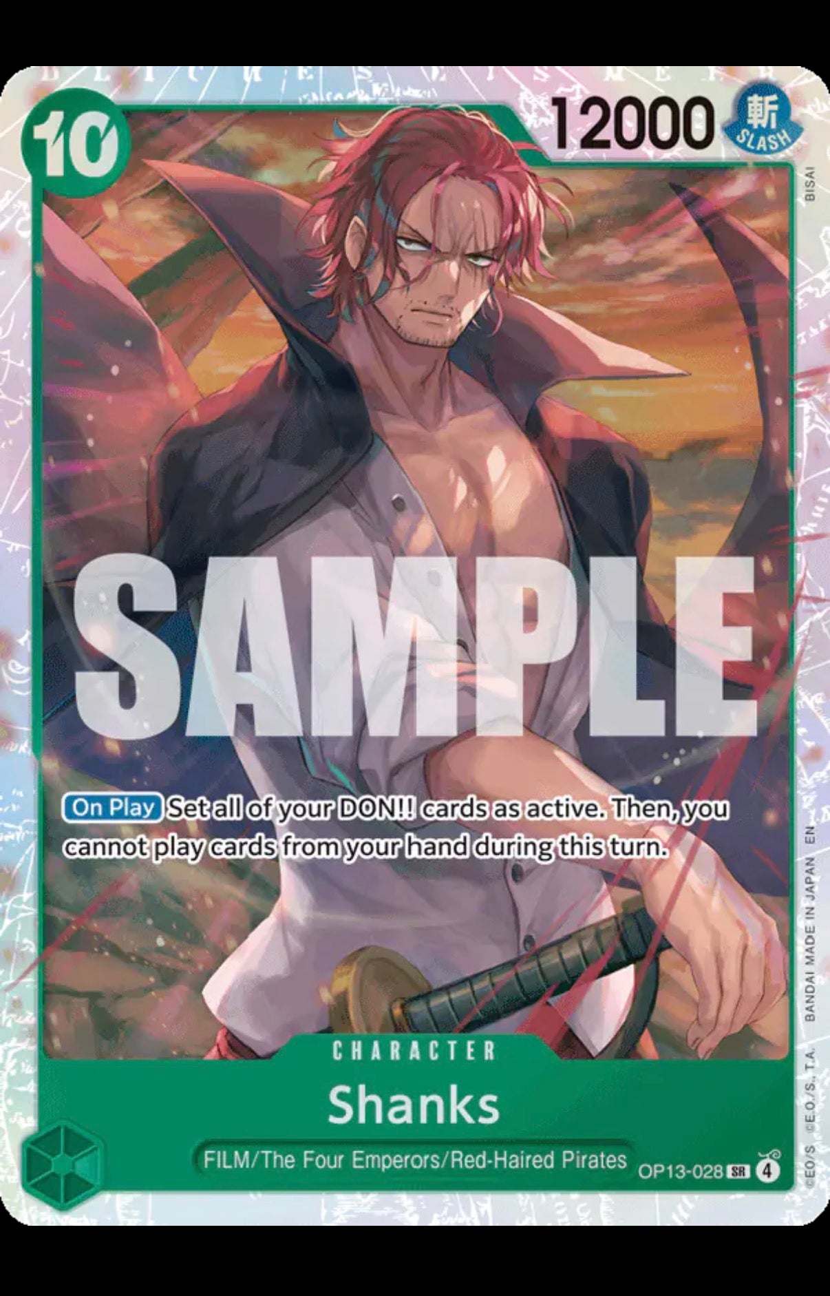 Shanks (028)
One Piece • Carrying On His Will
SR • OP13-028