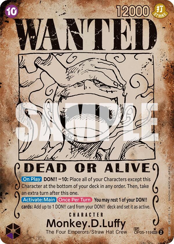 Monkey.D.Luffy (Wanted Poster)
One Piece • Emperors in the New World
SEC • OP05-119