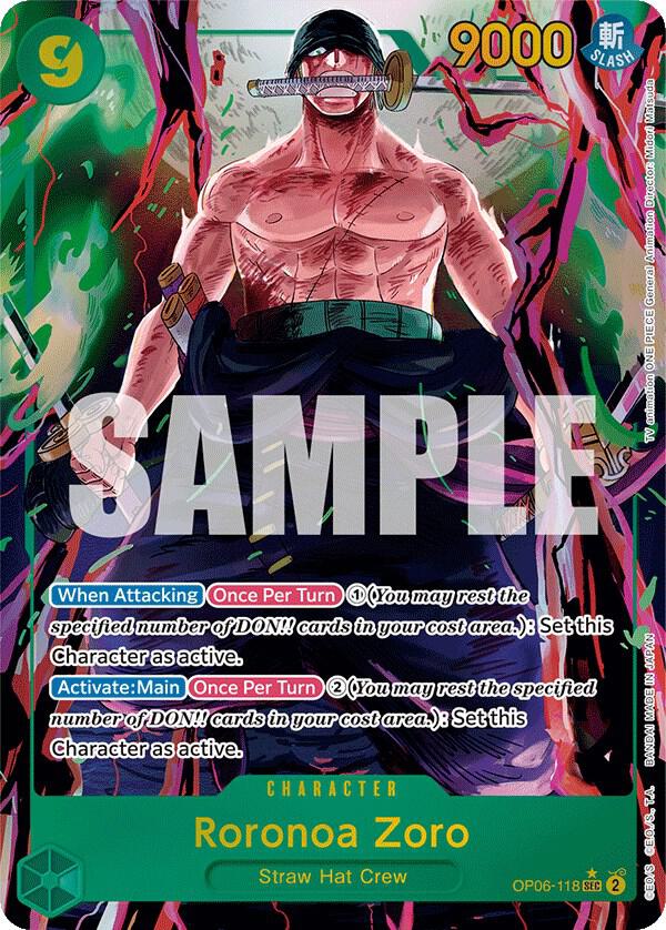 Roronoa Zoro (Alternate Art)
One Piece • Wings of the Captain
SEC • OP06-118