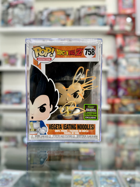 Dragon Ball Z: Vegeta (Eating Noodles) #758 - Signed by Ryō Horikawa (JVA) - PSA Certified
