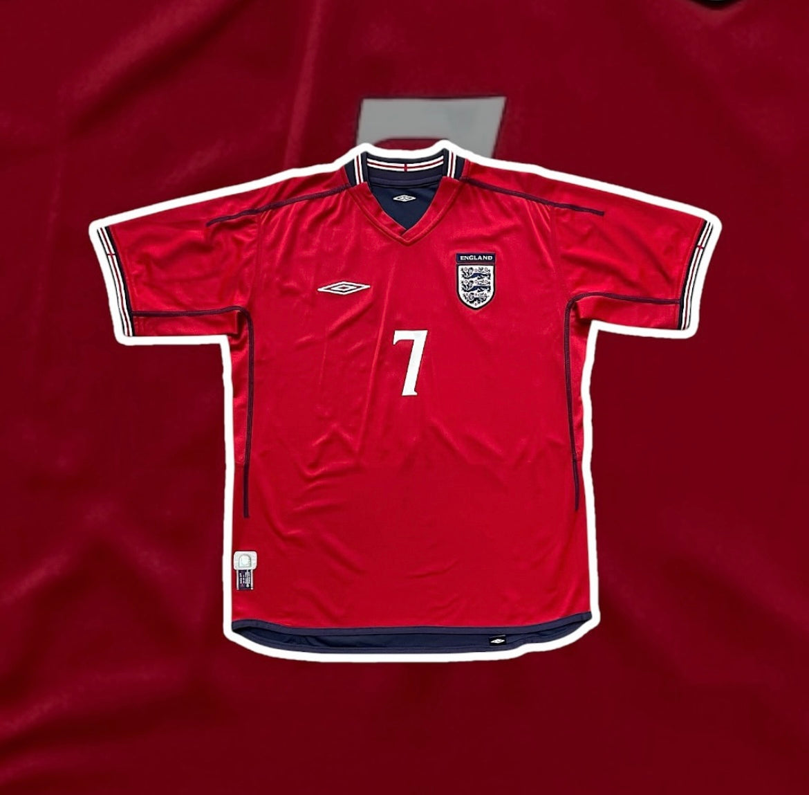 England 2002-04 Away / Beckham #7 Reversible Kit