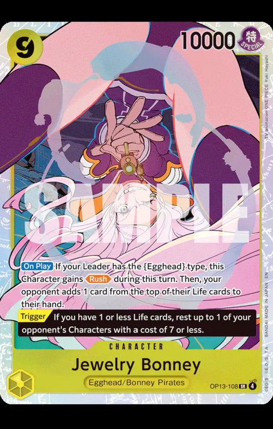 Jewelry Bonney (108)
One Piece • Carrying On His Will
SR • OP13-108