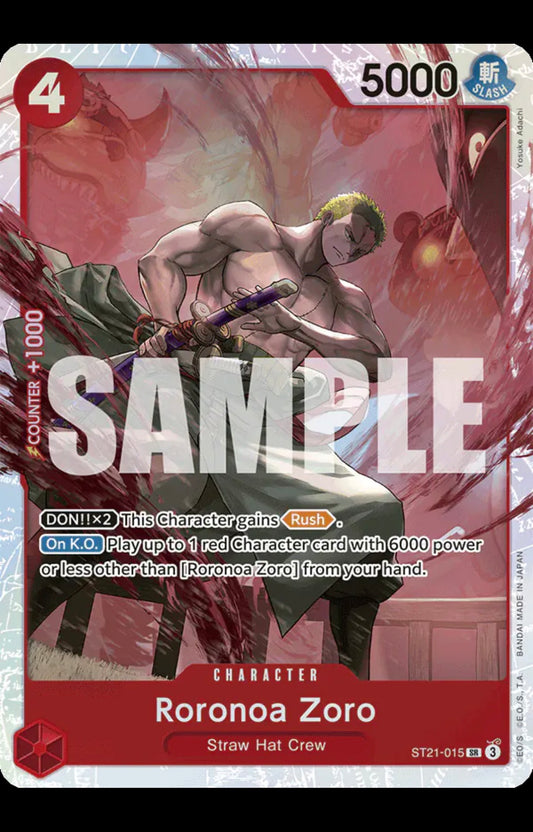 Roronoa Zoro
One Piece • Starter Deck EX: Gear 5
SR • ST21-015