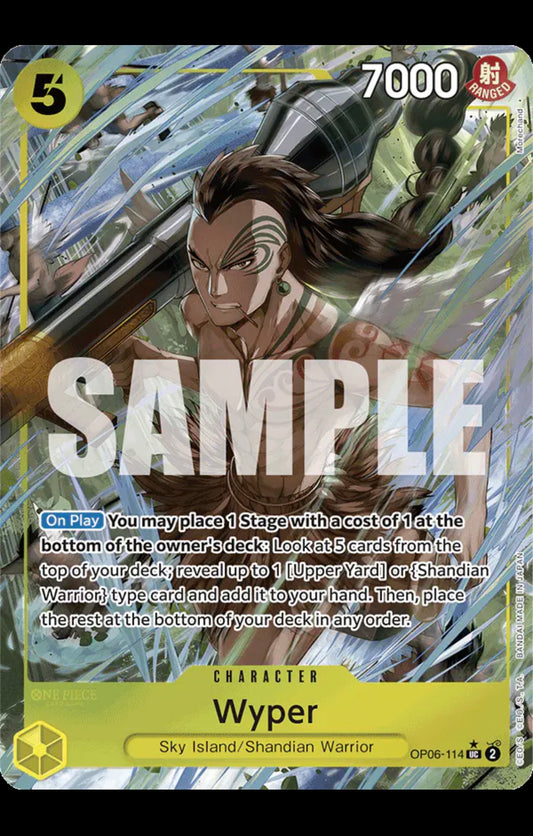 Wyper (Full Art)
One Piece • Premium Booster
UC • OP06-114