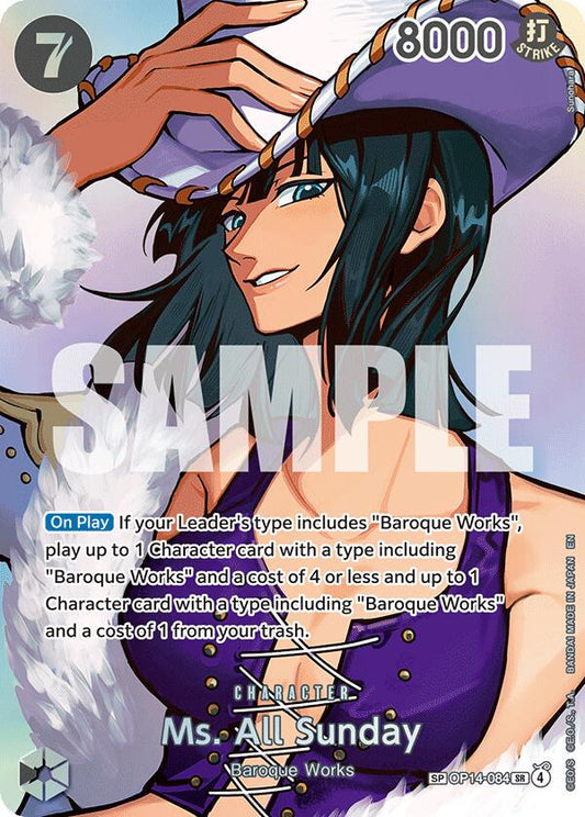 Ms. All Sunday (SP)
One Piece • The Time of Battle
SR • OP14-084