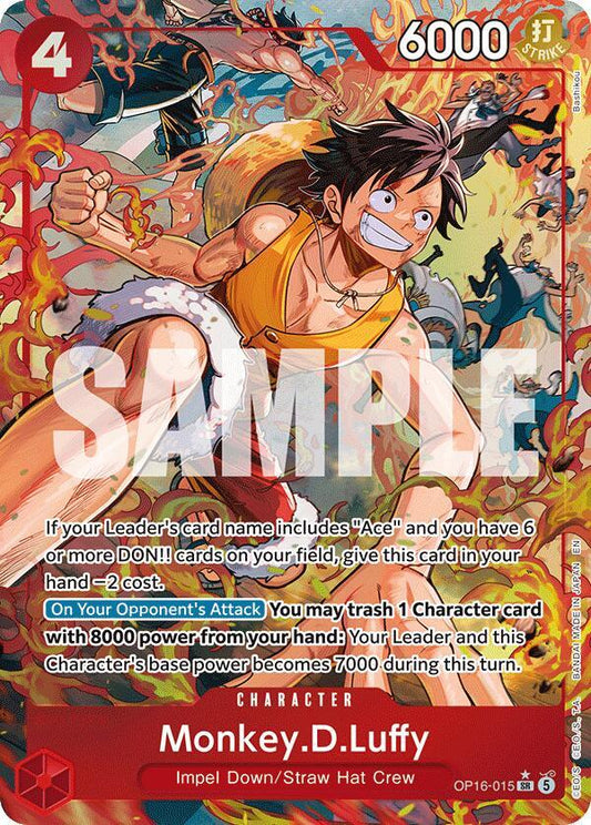 Monkey.D.Luffy (Alternate Art)
One Piece • The Time of Battle
SR • OP16-015